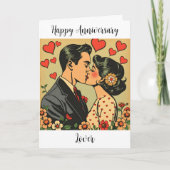 Happy Jubileum Lover | Retro Pop Art Kaart (Voorkant)