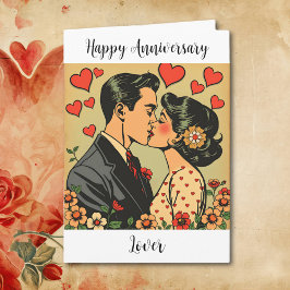 Happy Jubileum Lover | Retro Pop Art Kaart