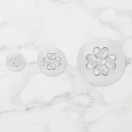 Happy Jubileum Lucky Silver Clover Confetti (Achterkanten)