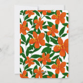 Happy Jubileum mama en papa Oranje rode bloem Feestdagenkaart (Achterkant)