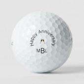 Happy Jubileum monogram Titleist Pro VI II Golfballen (Voorkant)