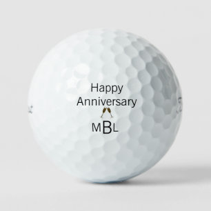 Happy Jubileum monogram Titleist Pro VI III Golfballen
