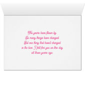 Happy Jubileum, My Love / Pink Rose (Binenzijde Horizontaal (Onderkant))