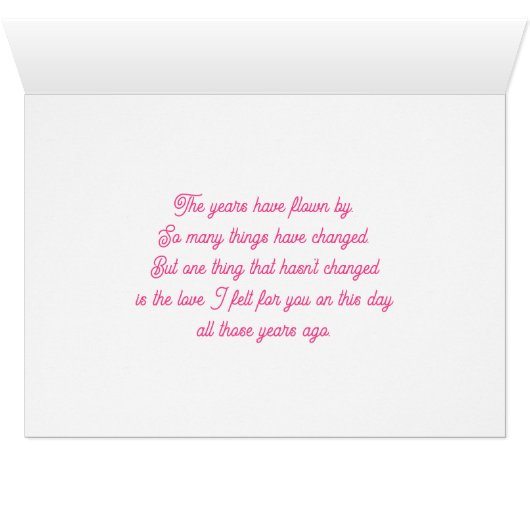 Happy Jubileum, My Love / Pink Rose (Binenzijde Horizontaal (Onderkant))