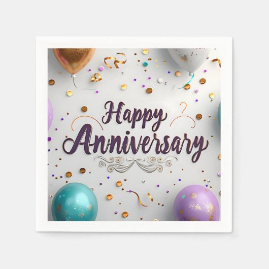 Happy Jubileum Napkins Servet (Voorkant)