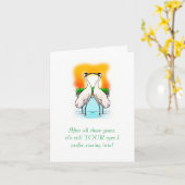 HAPPY JUBILEUM/"NOG STEEDS JE OGEN IK KIJK LIEVER KAART (Gele Bloem)