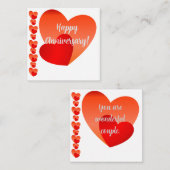 Happy Jubileum Note Kaart Notitiekaartje (Voorkant / Achterkant)