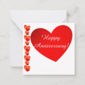 Happy Jubileum Note Kaart Notitiekaartje (Voorkant)