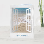 Happy Jubileum open strandraam Kaart (Voorkant)