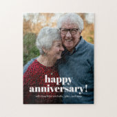 Happy Jubileum Ouders Bruiloft Keepsake Foto Legpuzzel (Verticaal)