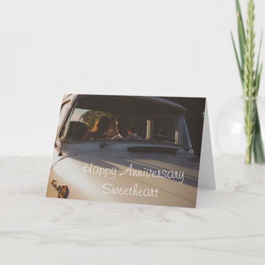 Happy Jubileum  paar in de Kaart van de auto (Voorkant)