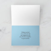 Happy Jubileum Paar Ocean Beach Aangepaste naam Kaart (Binnen)