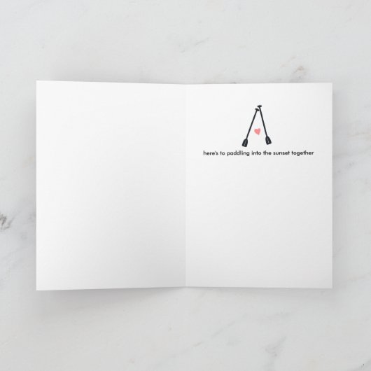 Happy Jubileum Paddleboarding SUP Paddleboard Kaart (Binnen)