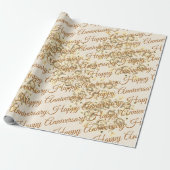 Happy Jubileum Paper Gift-wrap Cadeaupapier (Uitgerold)