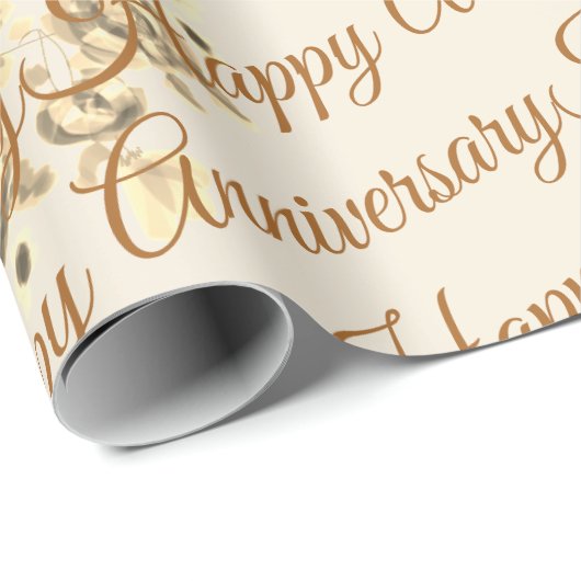 Happy Jubileum Paper Gift-wrap Cadeaupapier (Rol Hoek)