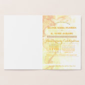 Happy Jubileum Party Gold Passport Folie Kaarten (Binnen)