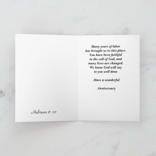 Happy Jubileum-pastor Kaart (Binnen)