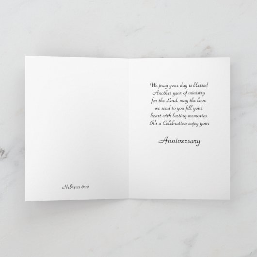 Happy Jubileum-pastor Kaart (Binnen)