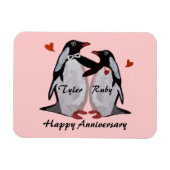 Happy Jubileum Penguin Love Premium Magnet Magneet (Horizontaal)