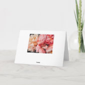 Happy Jubileum, peulroze en koraalpioenen Kaart (Achterkant)