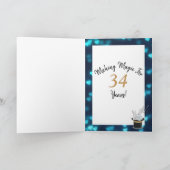 Happy Jubileum Rabbits Magic Top Hat Custom Kaart (Binnen)