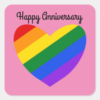 Happy Jubileum Rainbow Heart #1 Sticker