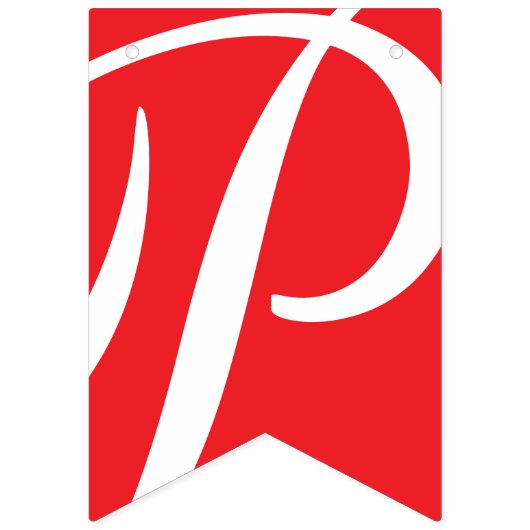 HAPPY JUBILEUM RED DECOR VLAGGETJES (Derde vlag)