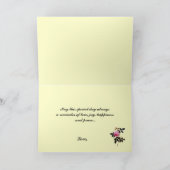 Happy Jubileum Red Rose, Pierre Joseph Redouté Kaart (Binnen)