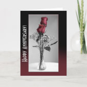 Happy Jubileum Red Roses Monochrome Sjabloon (Voorkant)