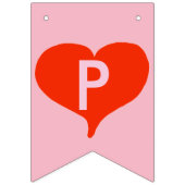 Happy Jubileum Rode harten Roze Bunting Banner (Derde vlag)