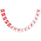 HAPPY JUBILEUM, ROOD + WIT VLAGGETJES (Alle)