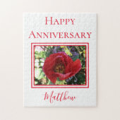 Happy Jubileum Roos Photo Theme Legpuzzel (Verticaal)