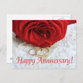 Happy Jubileum rozen Briefkaart (Voorkant / Achterkant)