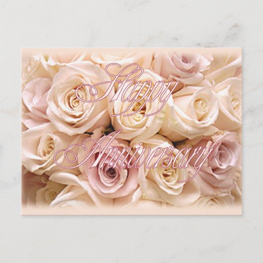HAPPY JUBILEUM ROZEN van SHARPE Briefkaart (Voorkant)