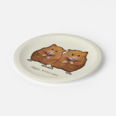 Happy Jubileum, Schattigee hamster paar Papieren Bordje (Gekanteld)