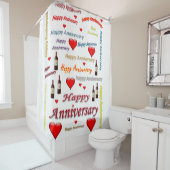 Happy Jubileum Shower-gordijn Douchegordijn (In situ)
