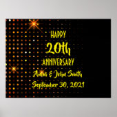  Happy Jubileum sparkle glitter Poster (Voorkant)