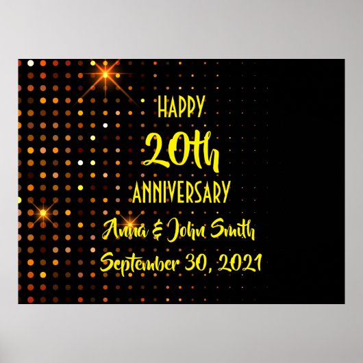 Happy Jubileum sparkle glitter Poster (Voorkant)