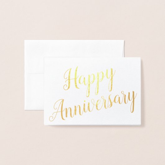 Happy Jubileum Special Occasion Custom Greeting Folie Kaarten (Voorkant met envelop)