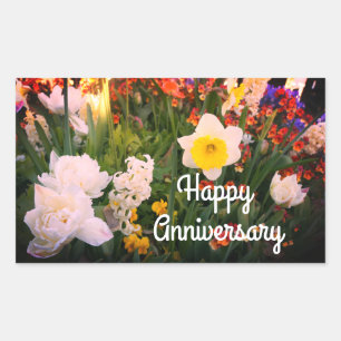 Happy Jubileum Spring Flowers #1-1 Stickers