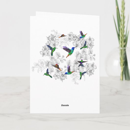Happy Jubileum - Spring Joy - Hummingvogels Kaart (Achterkant)