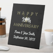  Happy Jubileum starry Reclamebord Met Voetstuk (Insitu)