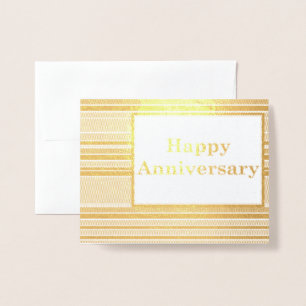 Happy Jubileum Stripes Folie Kaarten