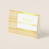 Happy Jubileum Stripes Folie Kaarten (Voorkant)