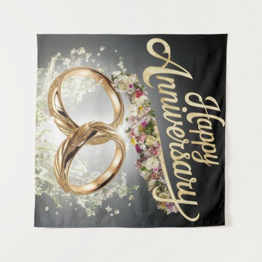 Happy Jubileum tapestry Wandkleed (Voorkant (horizontaal))