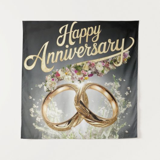 Happy Jubileum tapestry Wandkleed (Voorkant)