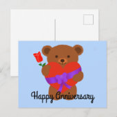 Happy Jubileum Teddy Bear #1 Briefkaart (Voorkant / Achterkant)