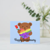 Happy Jubileum Teddy Bear #2 Briefkaart (Staand voorkant)