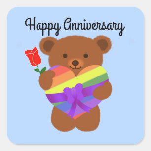 Happy Jubileum Teddy Bear #2 Stickers