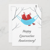 Happy Jubileum Tortelduifjes Masker Briefkaart (Voorkant / Achterkant)